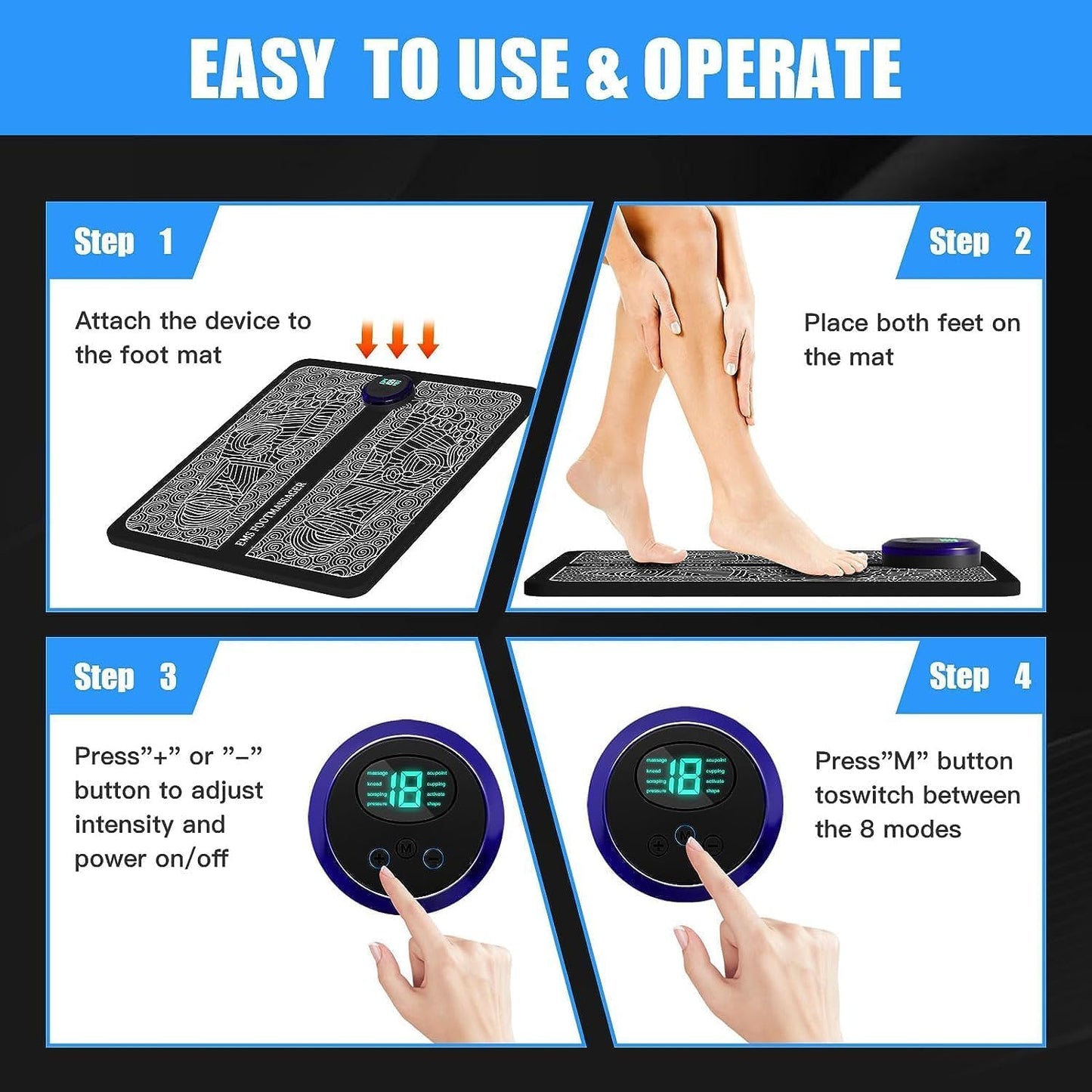 HealStep™ Smart EMS Foot Therapy Mat