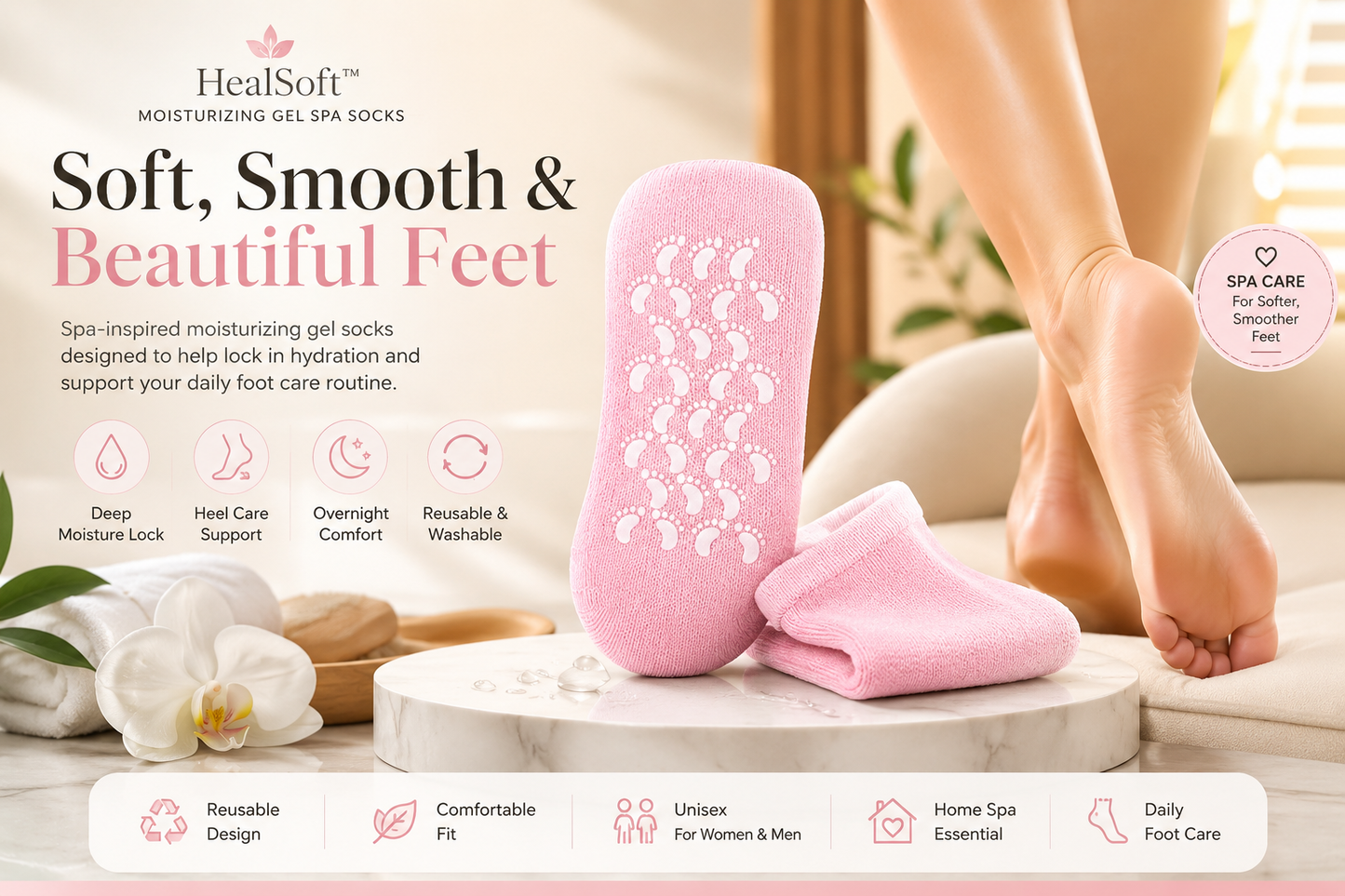 HealSoft™ Moisturizing Gel Spa Socks