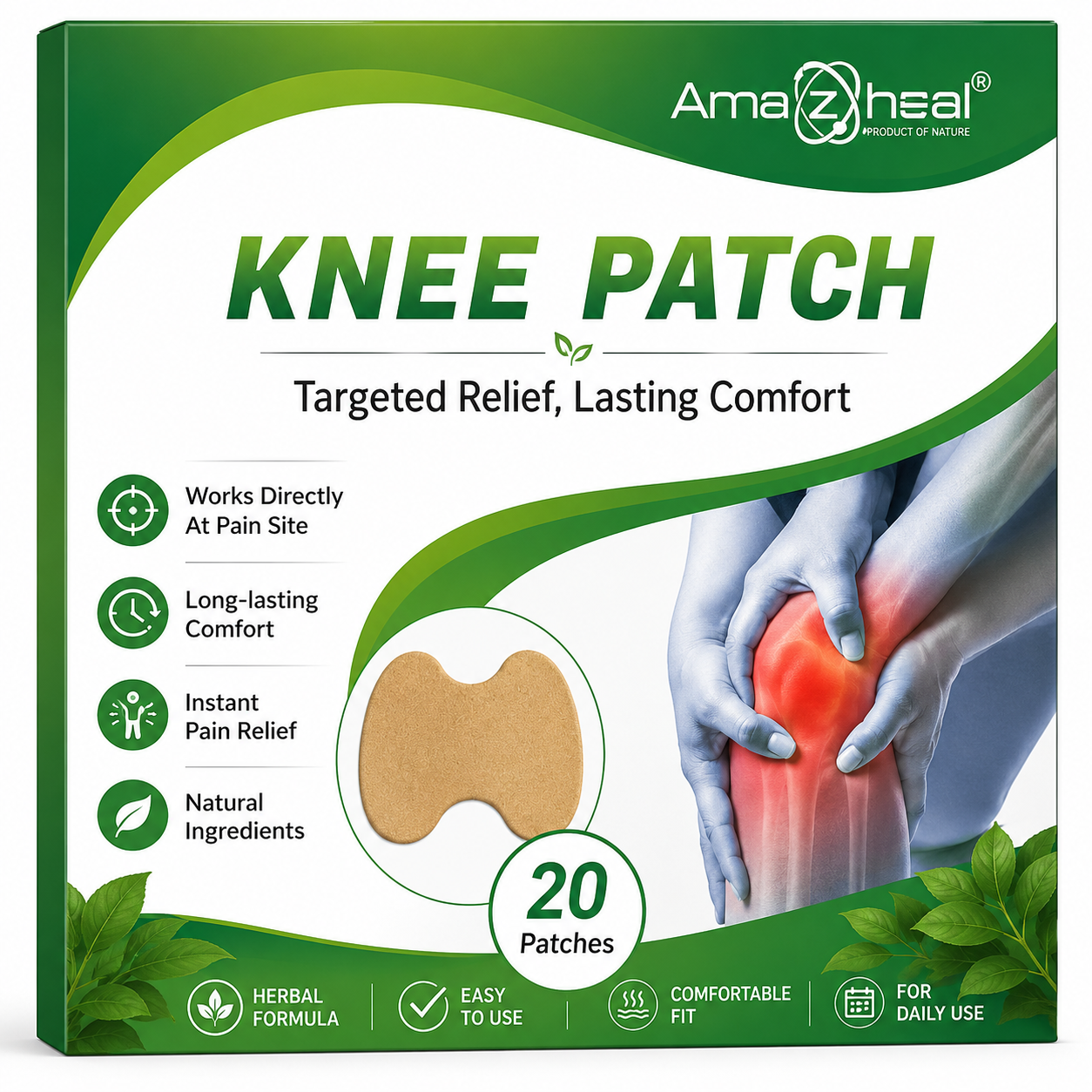 HealRelief™ Herbal Knee Comfort Patches
